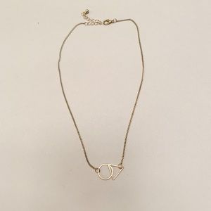 ASOS Womens Gold Geometric Interlocking Shapes Necklace